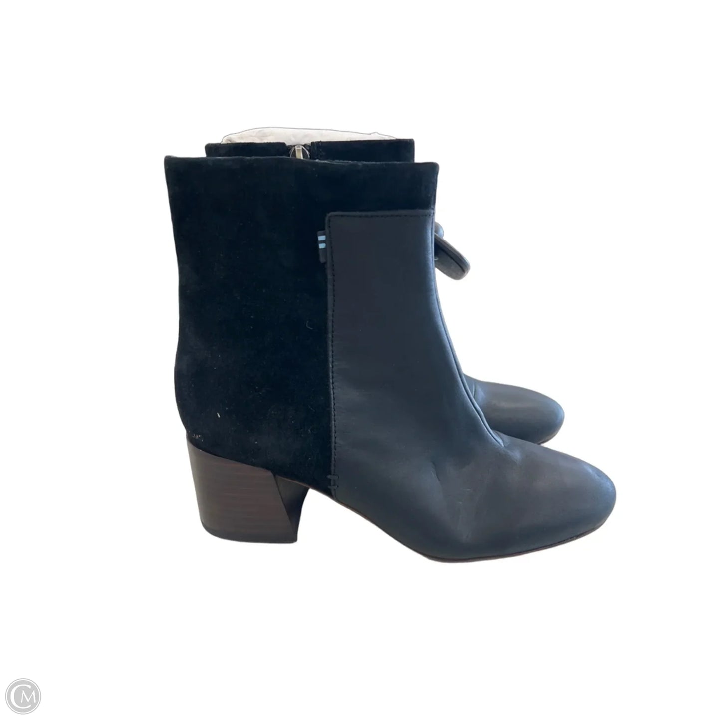 Boots Ankle Heels By Toms In Black & Brown, Size: 6.5
