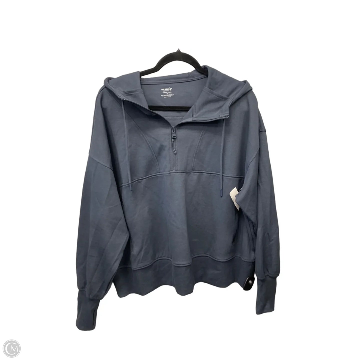 Athletic Top Long Sleeve Hoodie By Old Navy In Blue, Size: 2x
