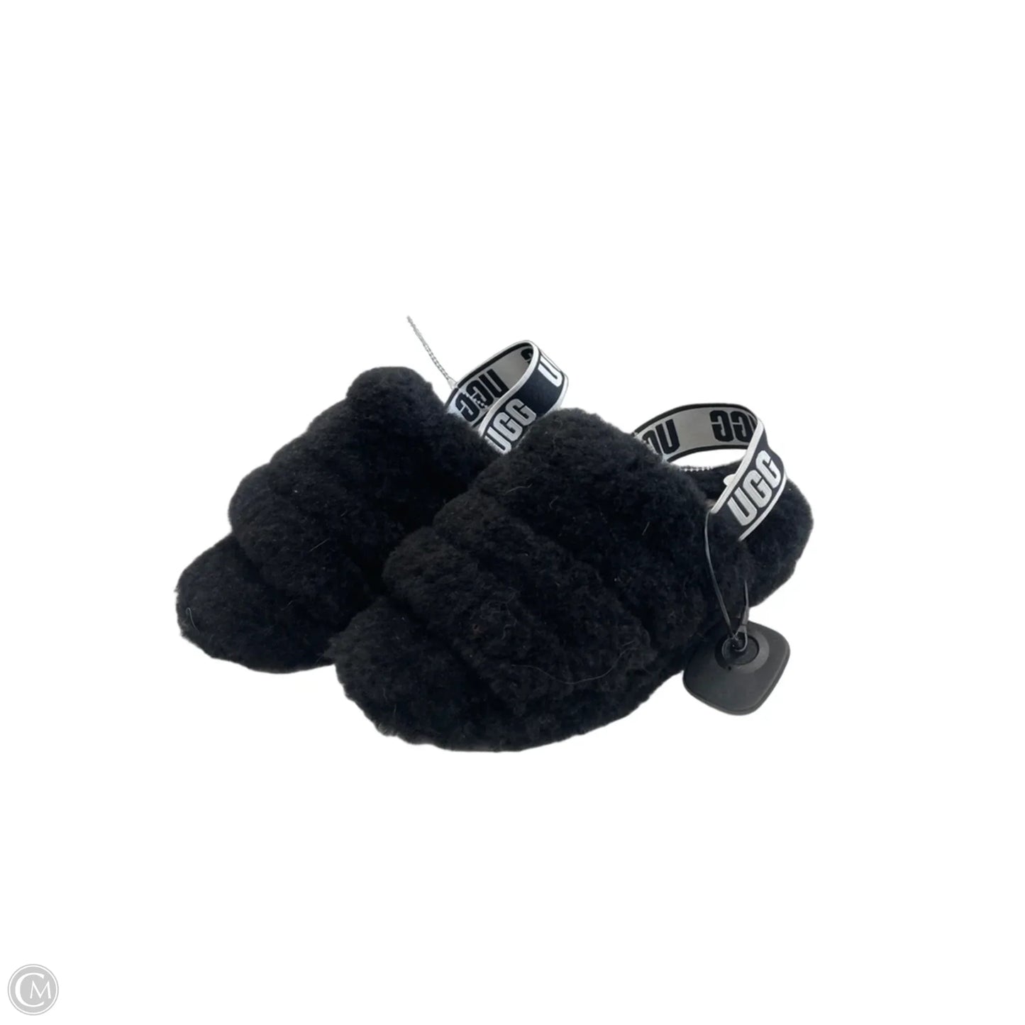 Slippers Designer By Ugg In Black, Size: 7