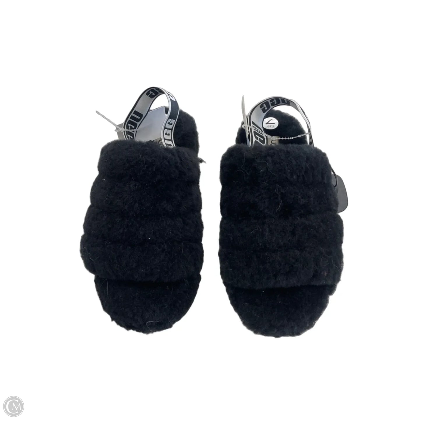 Slippers Designer By Ugg In Black, Size: 7