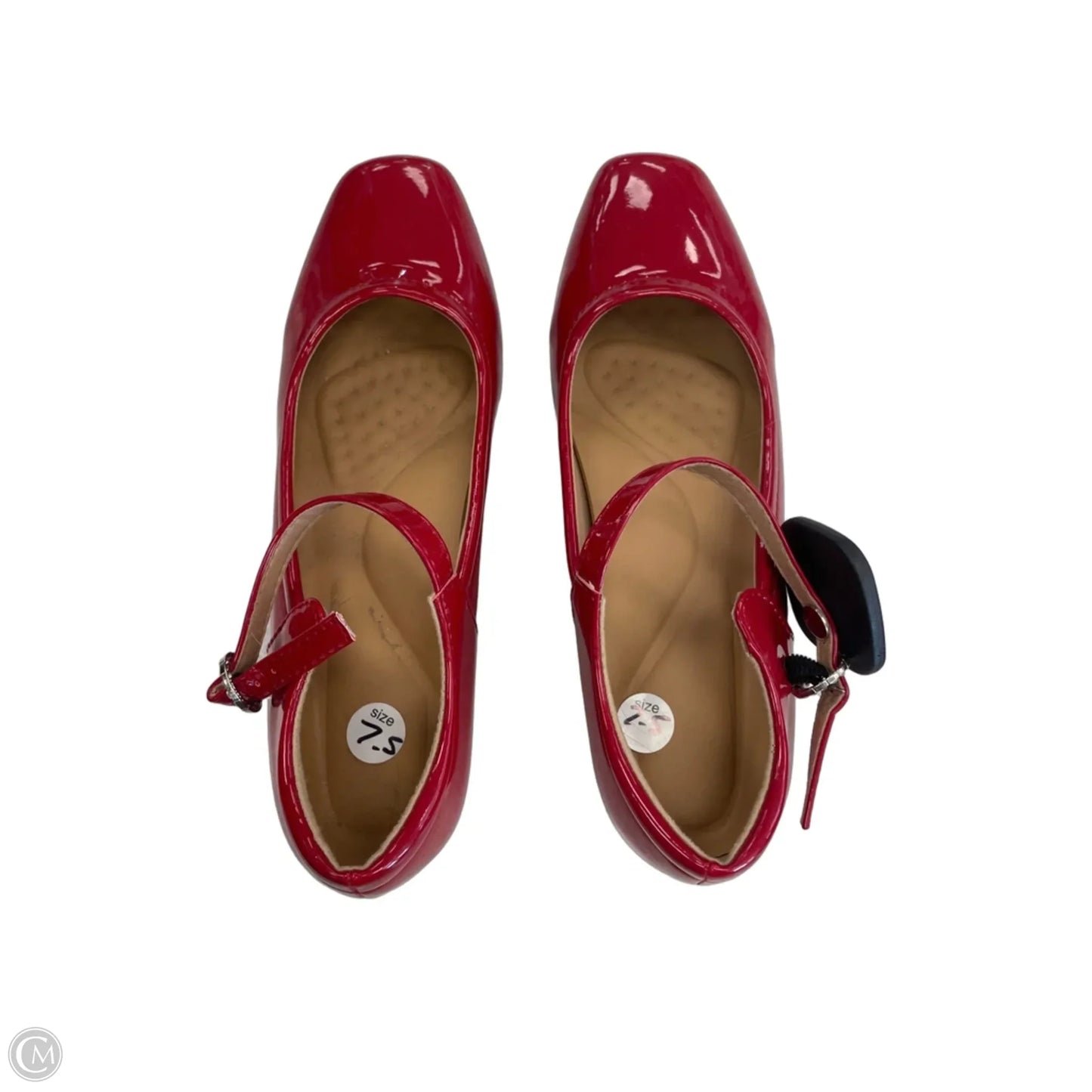 Shoes Heels Block By Clothes Mentor In Red, Size: 7.5