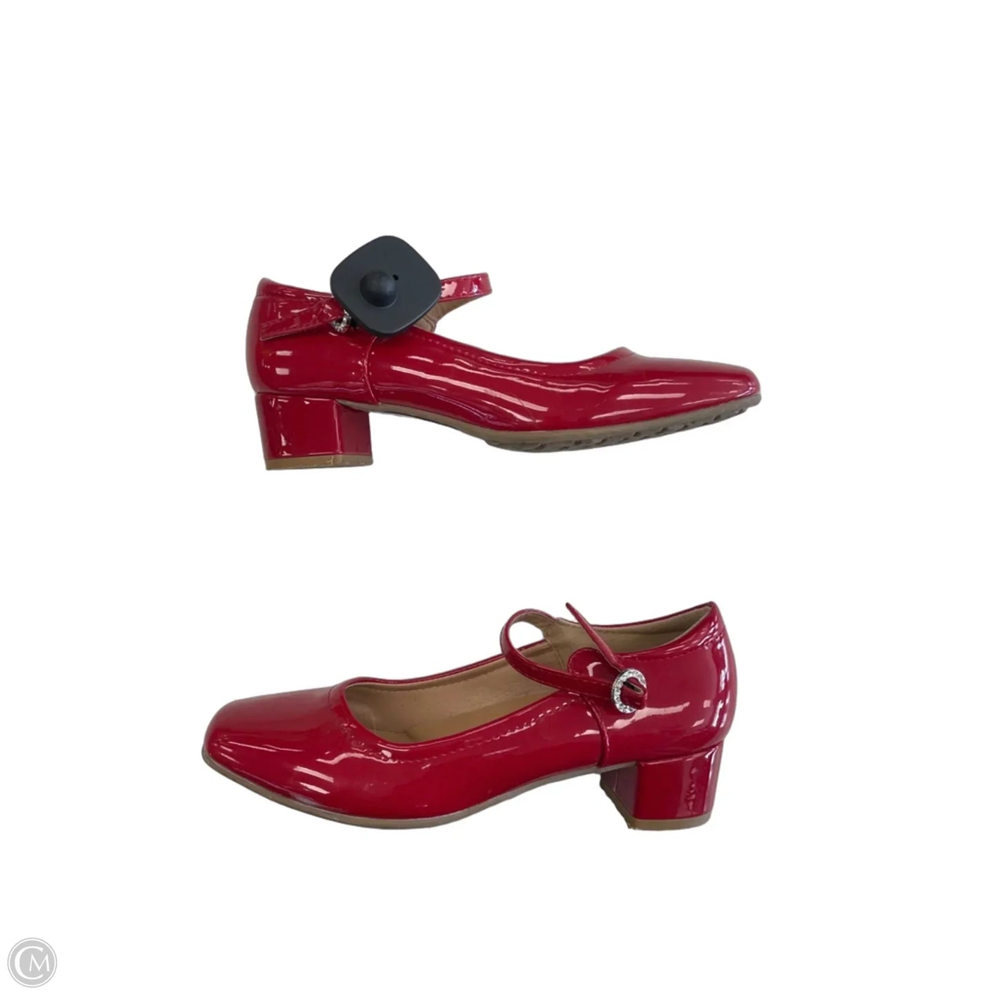 Shoes Heels Block By Clothes Mentor In Red, Size: 7.5