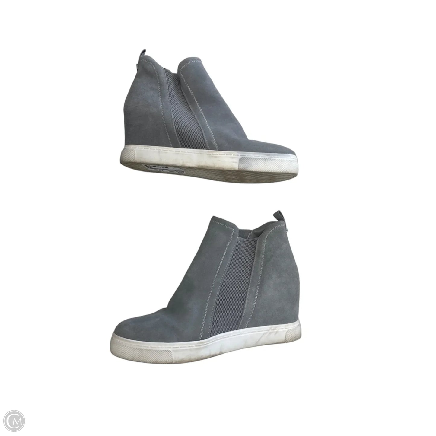 Shoes Heels Wedge By Steve Madden In Grey, Size: 8.5