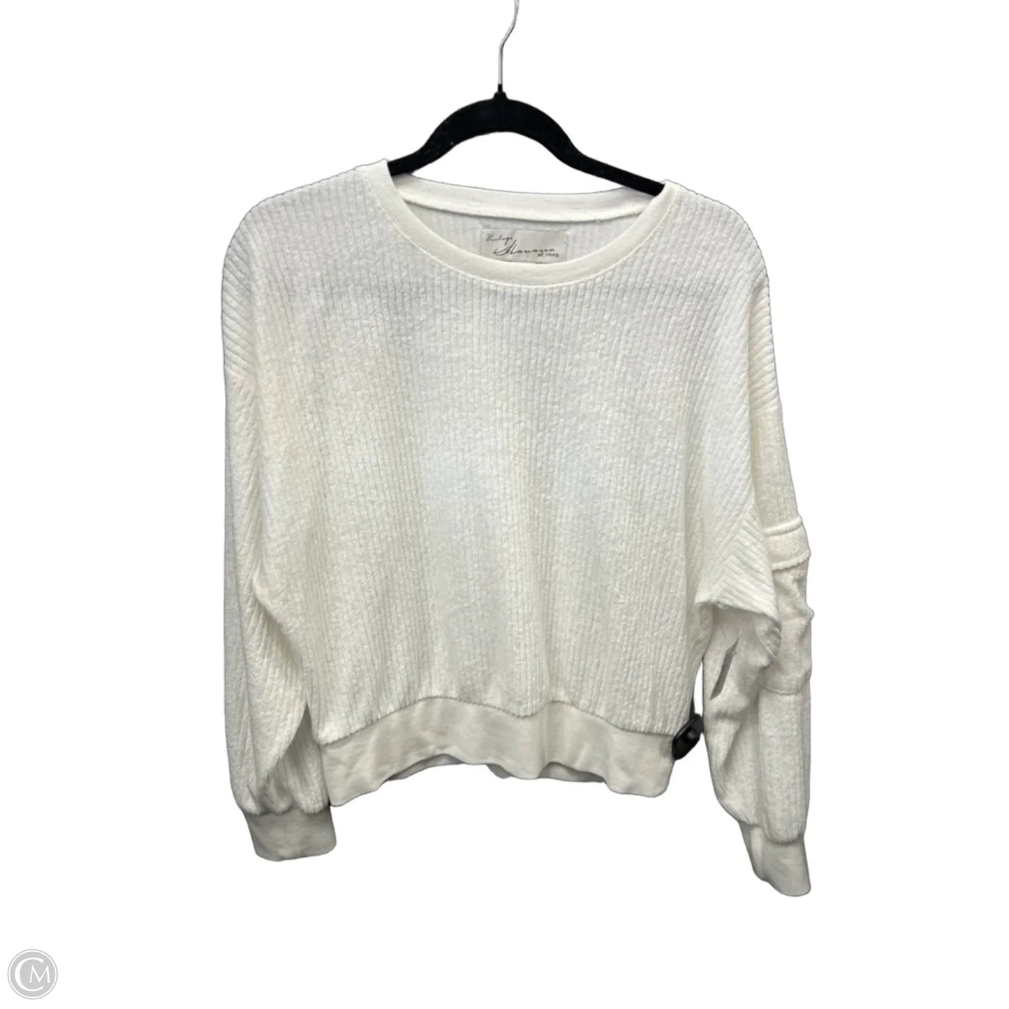 Top Long Sleeve By Vintage Havana In White, Size: S