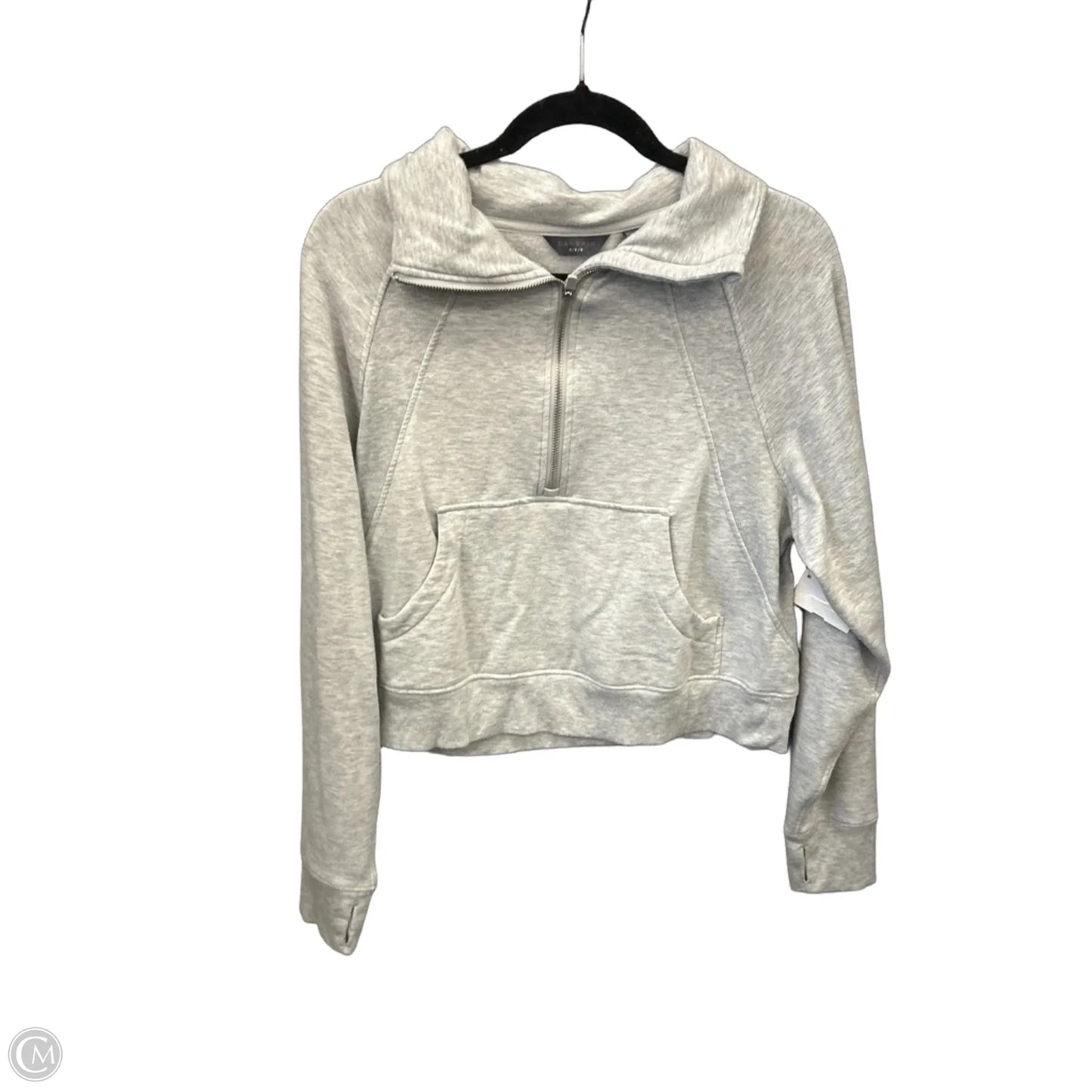 Athletic Sweatshirt Collar By Danskin In Grey, Size: S