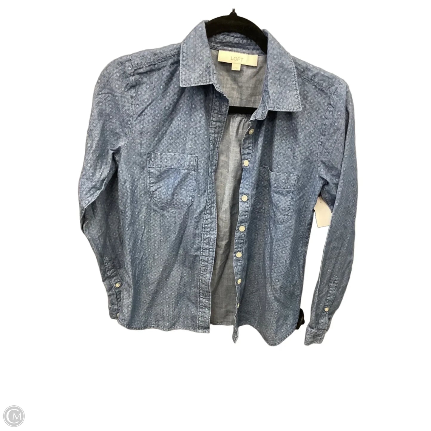 Top Long Sleeve By Loft In Blue, Size: Xs
