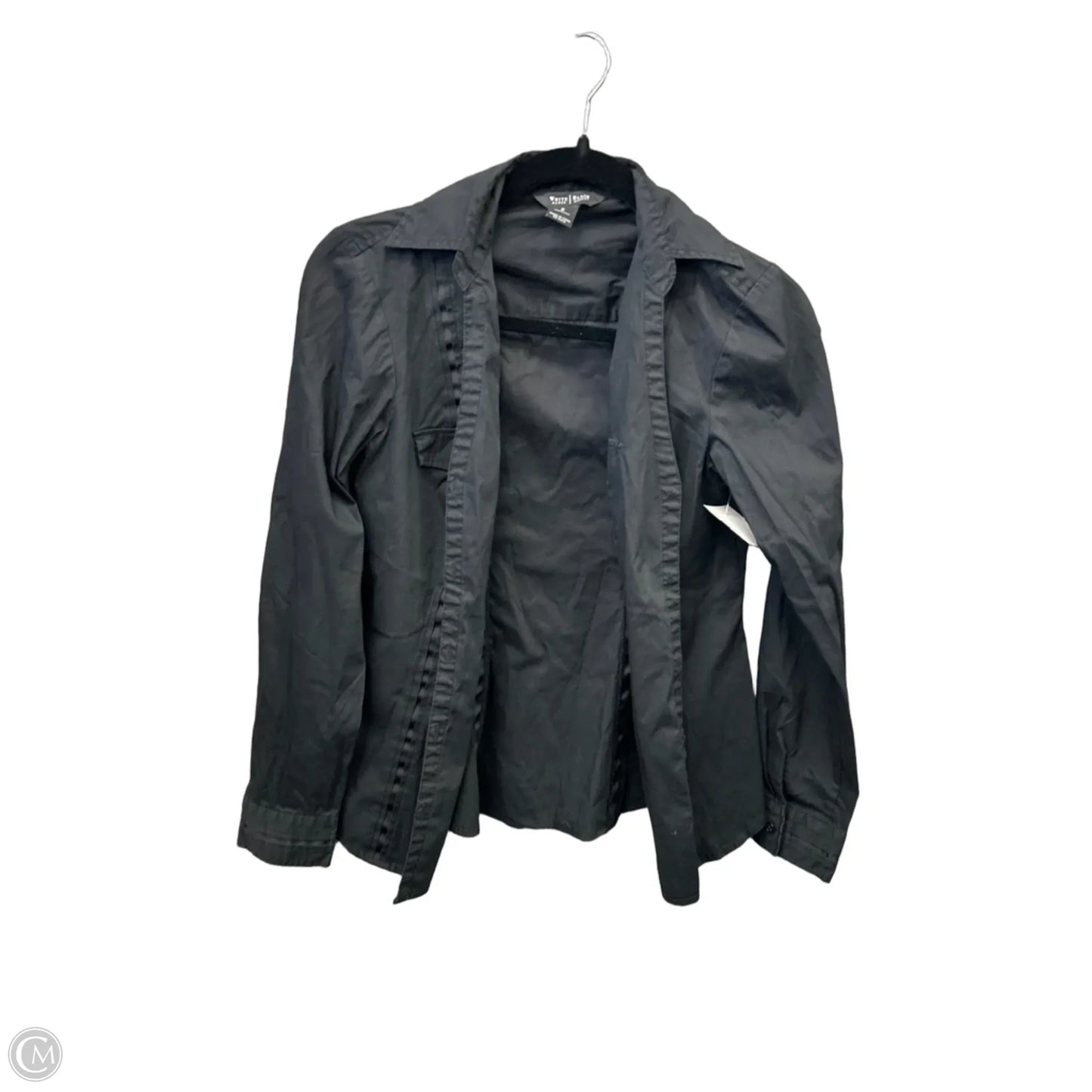 Top Long Sleeve By White House Black Market In Black, Size: Xs