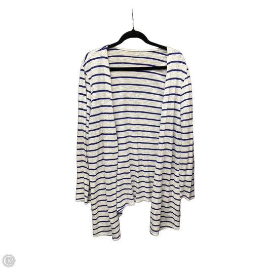 Cardigan By Chicos In Striped Pattern, Size: L