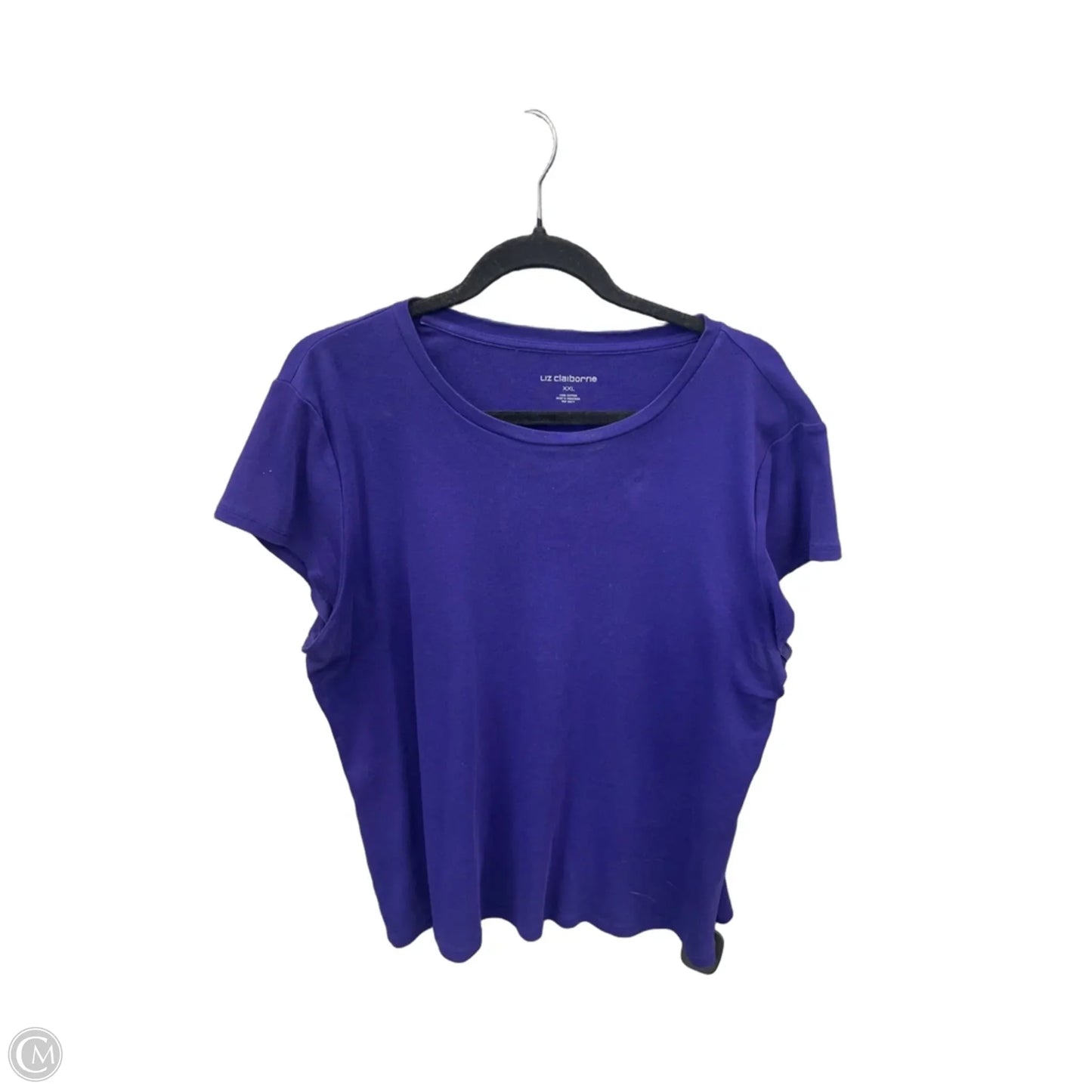 Top Short Sleeve By Liz Claiborne In Purple, Size: Xxl