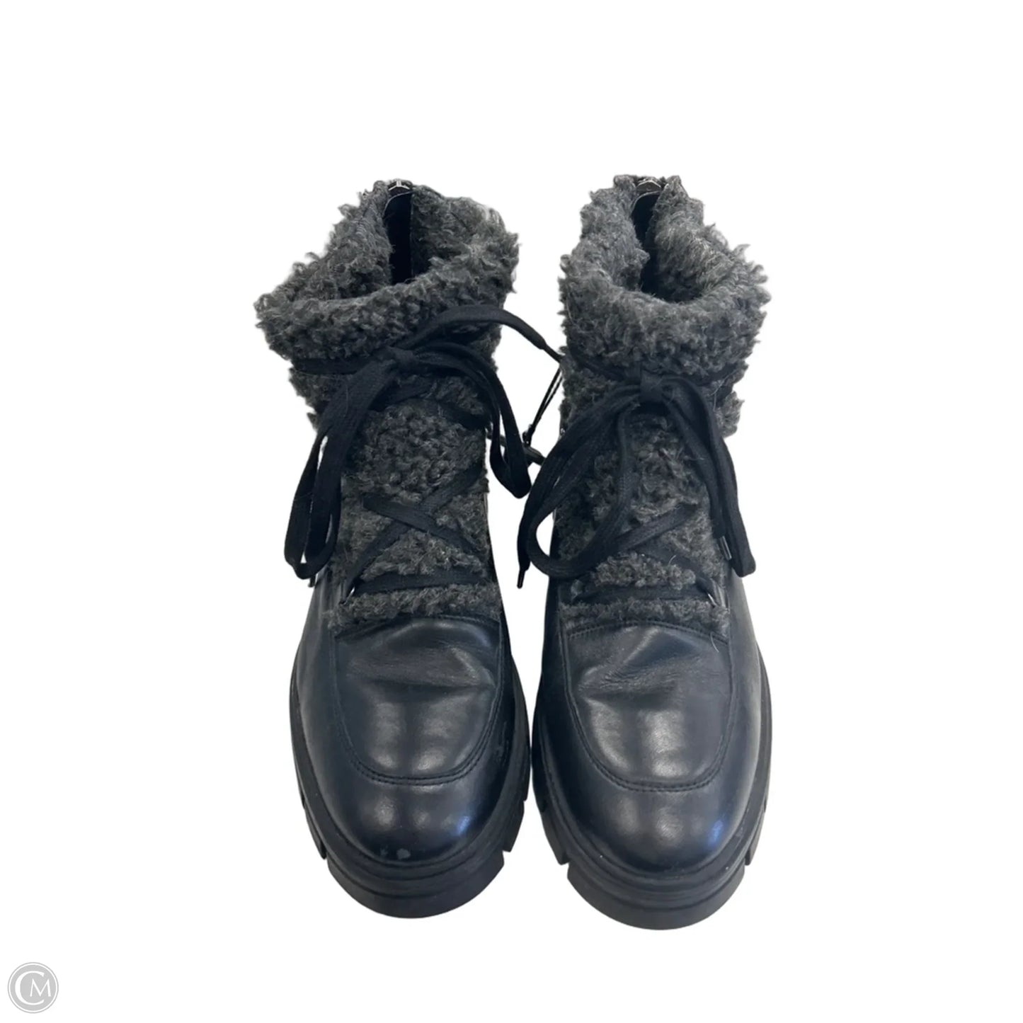 Boots Ankle Flats By Clothes Mentor In Black, Size: 10