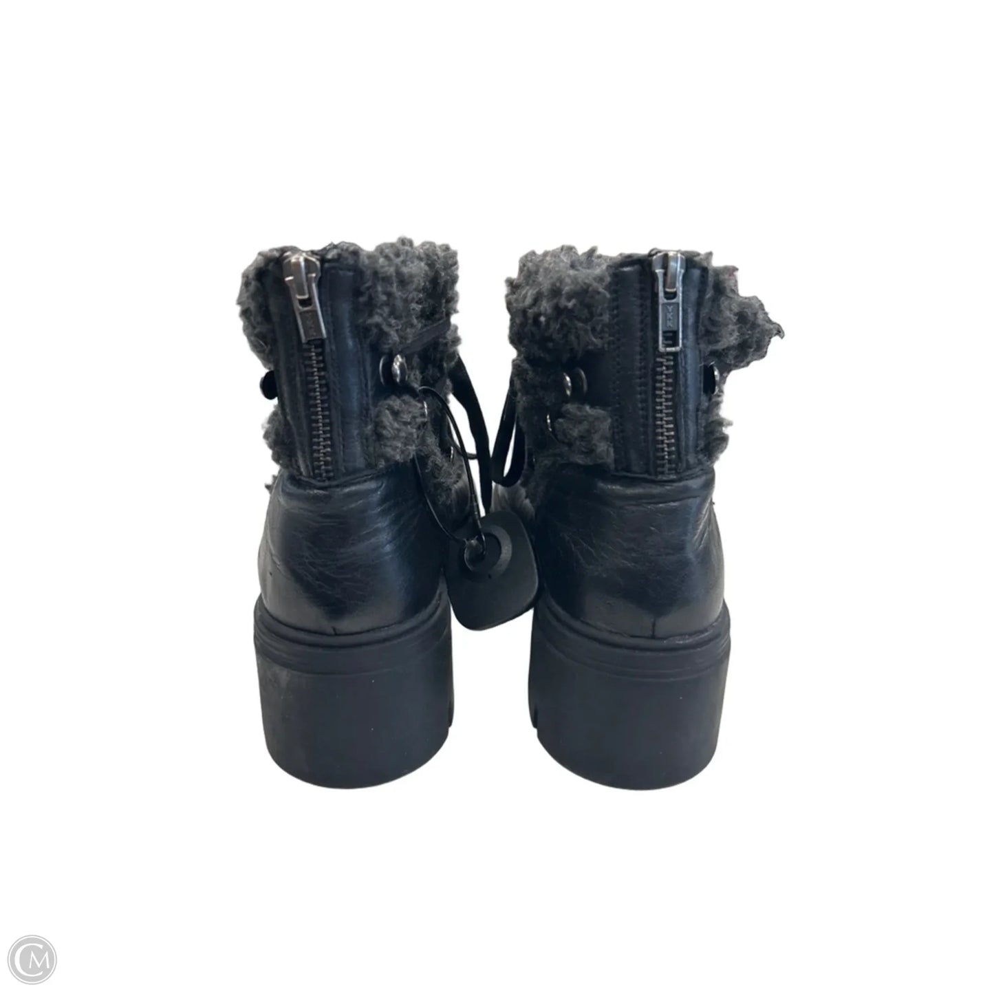 Boots Ankle Flats By Clothes Mentor In Black, Size: 10