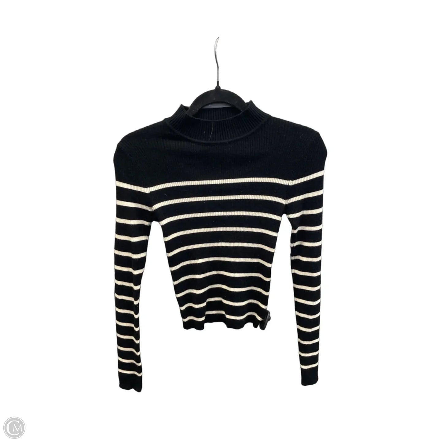 Top Long Sleeve By Love Tree In Black & White, Size: S