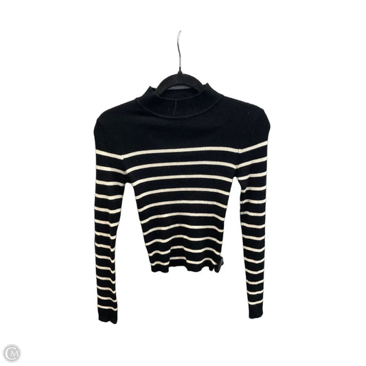 Top Long Sleeve By Love Tree In Black & White, Size: S