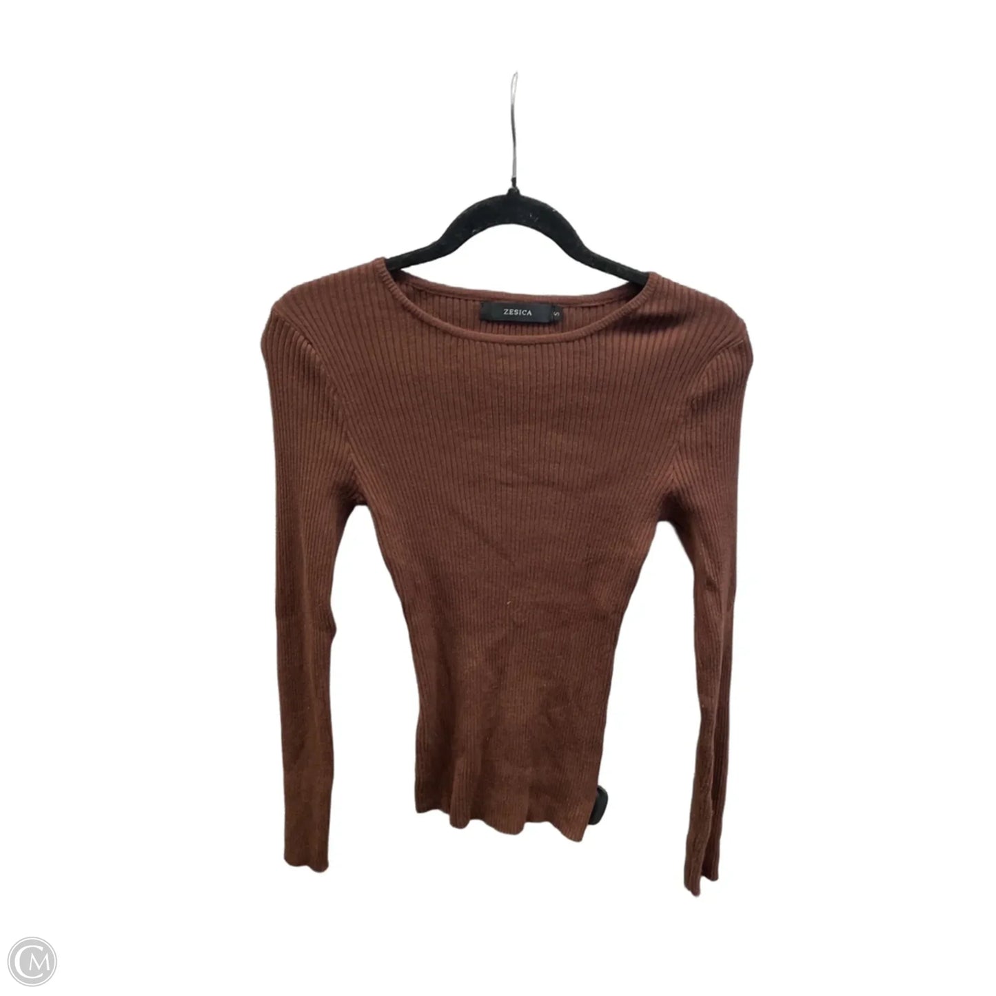 Top Long Sleeve By Zesica In Brown, Size: S