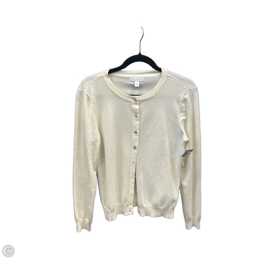 Cardigan By Charter Club In Cream, Size: L