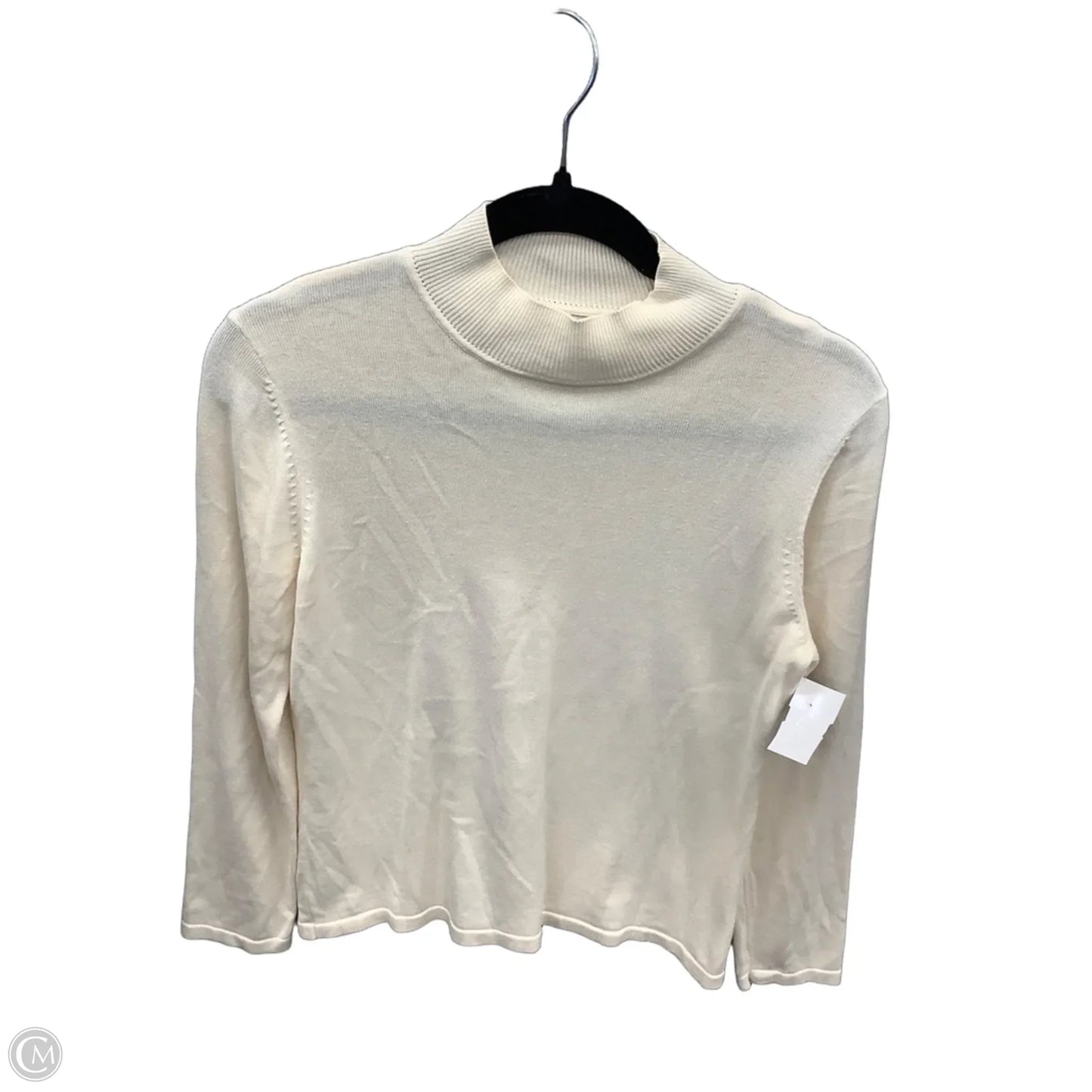 Top Long Sleeve By Coldwater Creek In Cream, Size: M