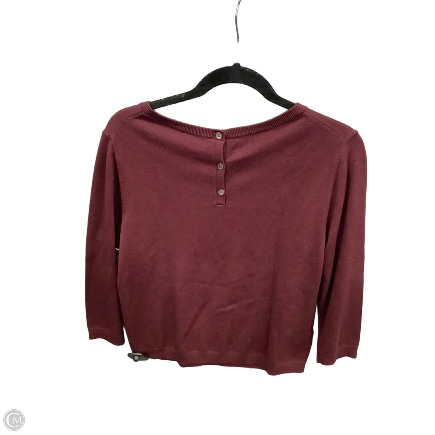 Top Long Sleeve By Ann Taylor In Red, Size: M