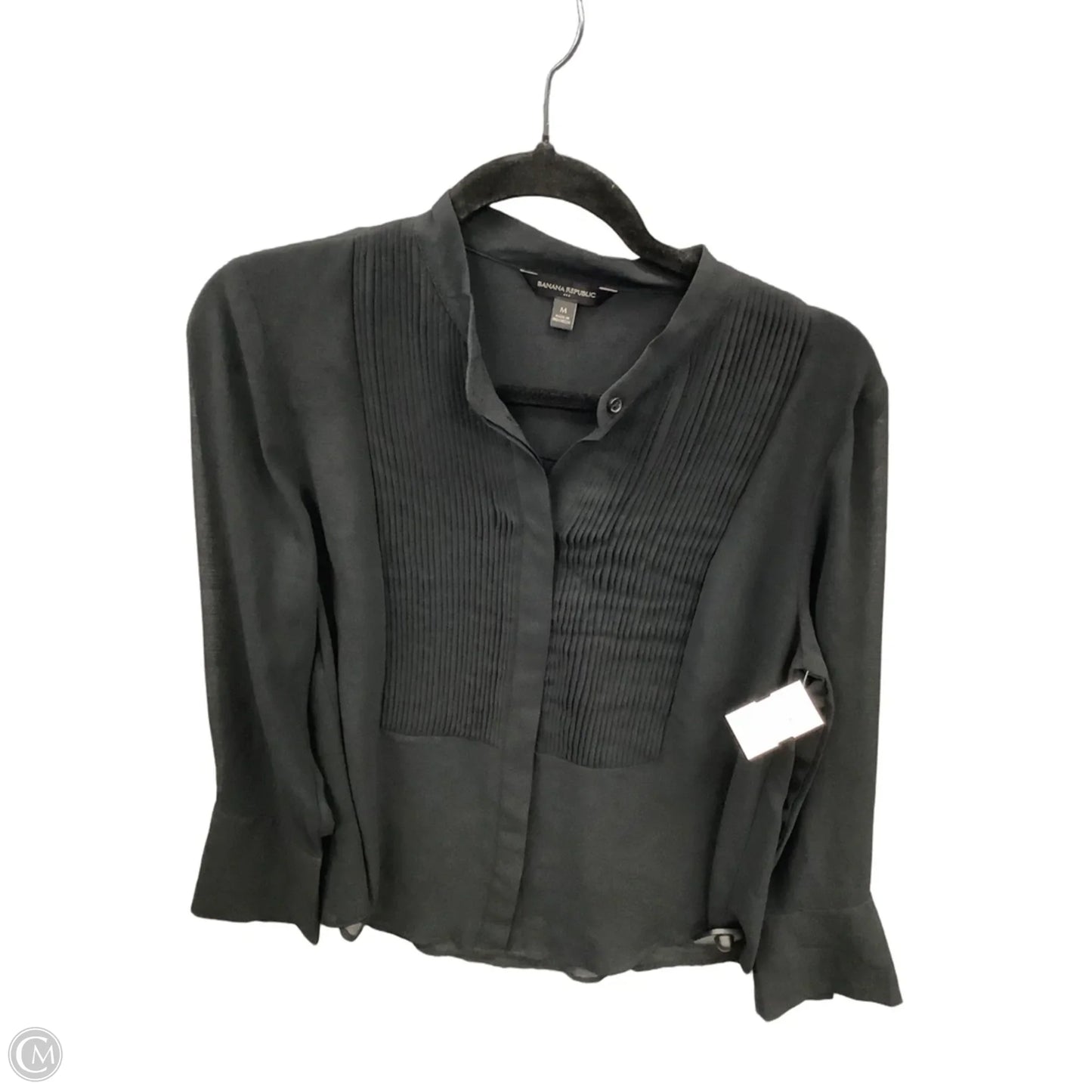 Top Long Sleeve By Banana Republic In Black, Size: M