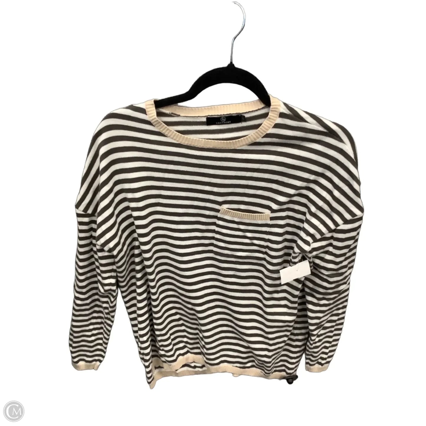 Top Long Sleeve By Lillusory In Striped Pattern, Size: S