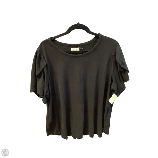Top Short Sleeve By Maurices In Black, Size: 2x