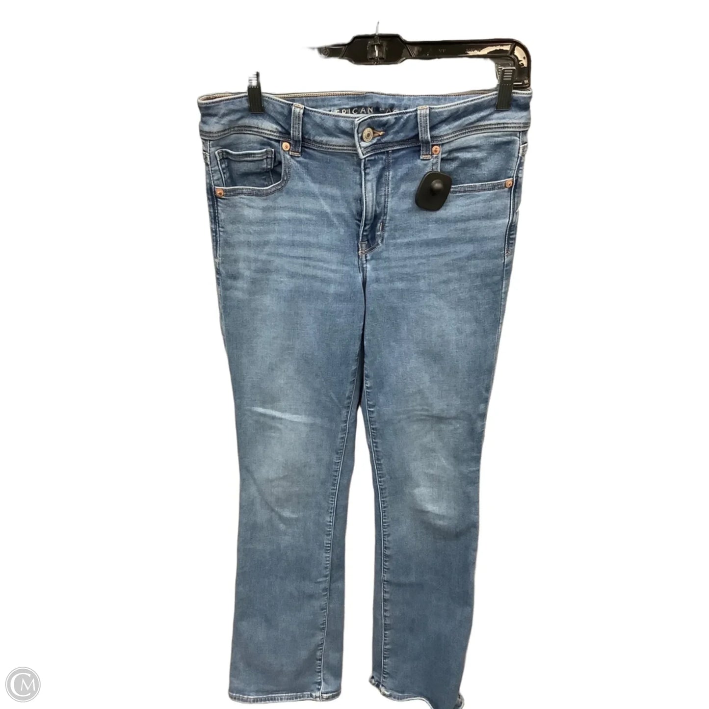 Jeans Straight By American Eagle In Blue Denim, Size: 6