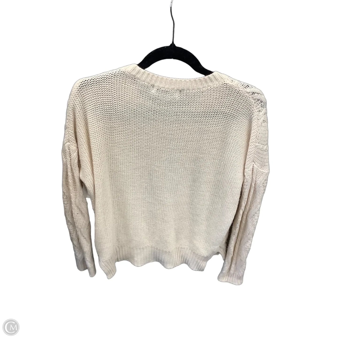 Sweater By Clothes Mentor In Cream, Size: S