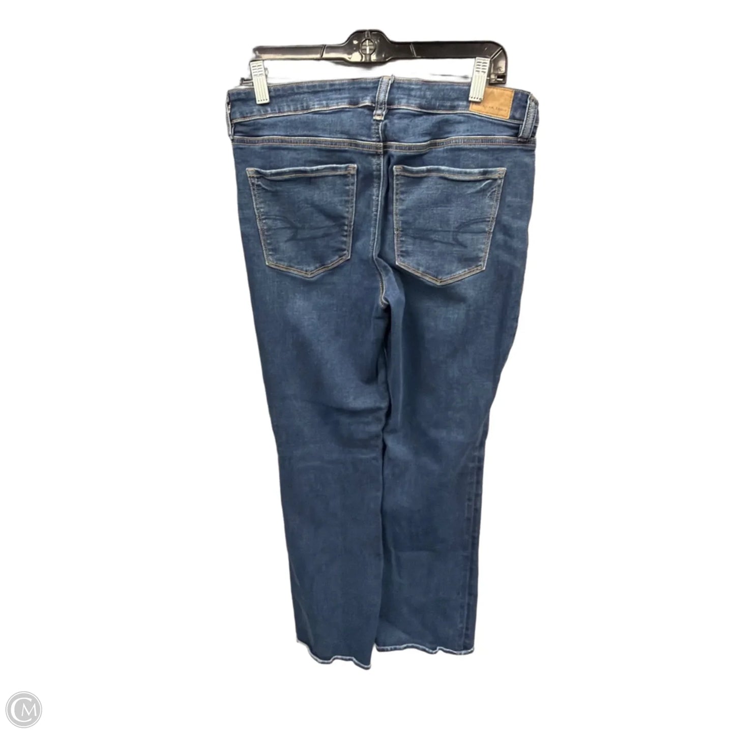 Jeans Straight By American Eagle In Blue Denim, Size: 10