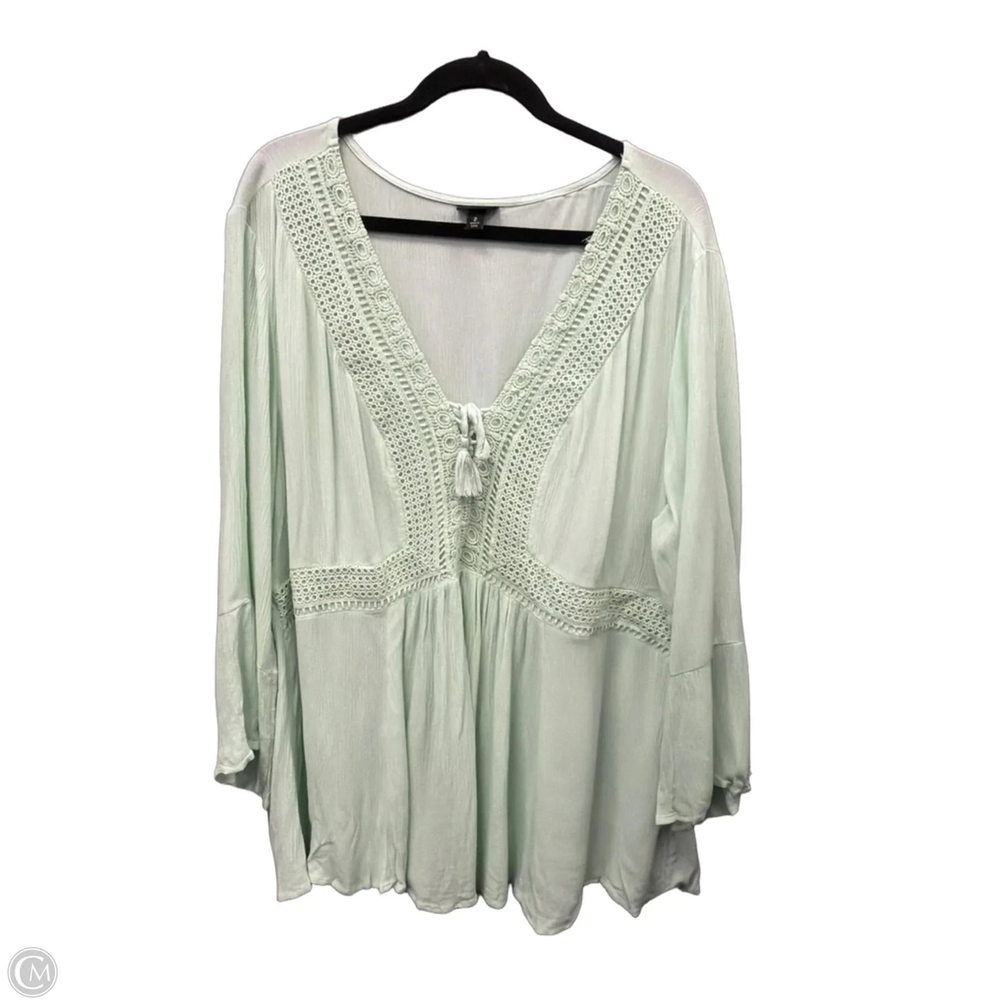 Top Long Sleeve By Torrid In Green, Size: 2x