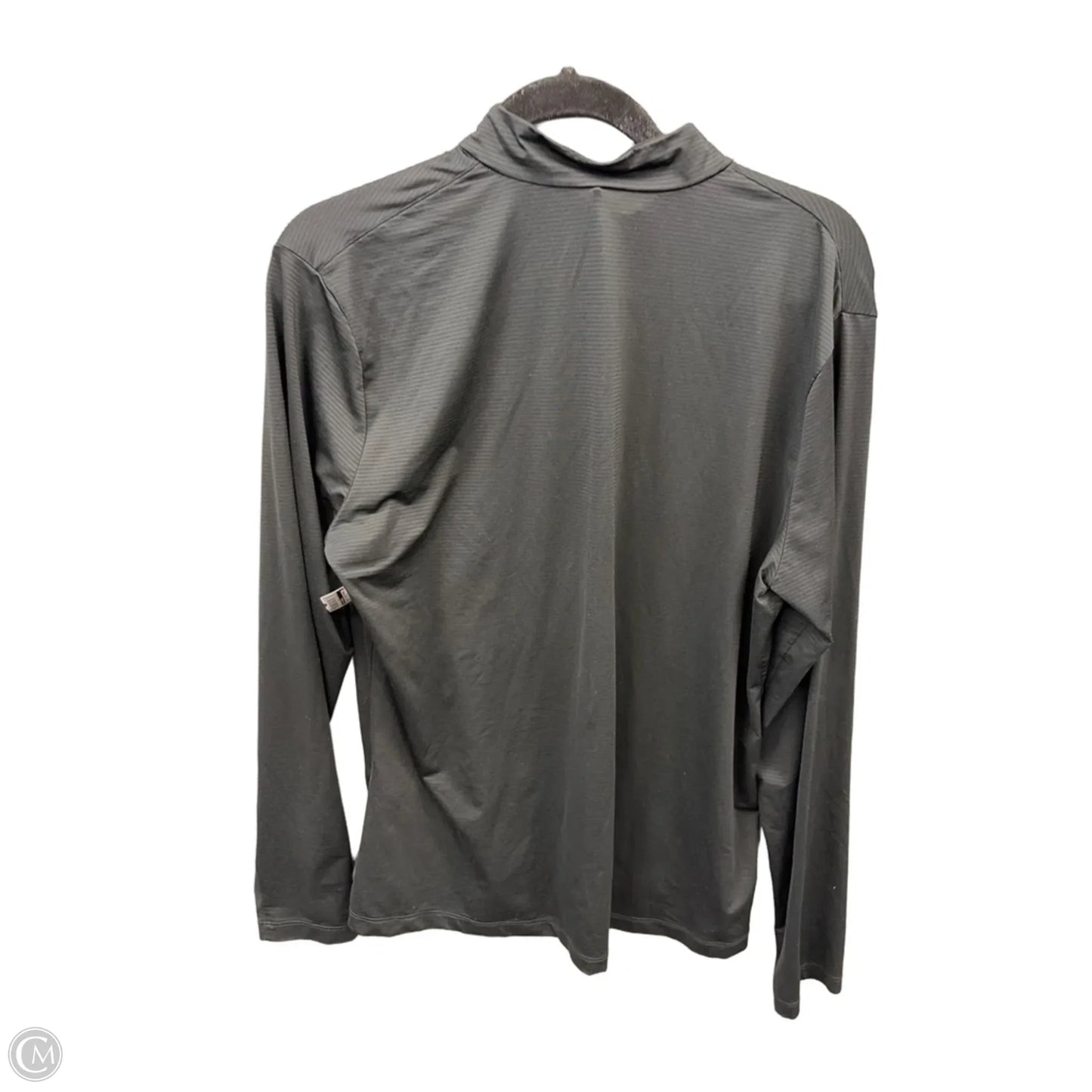 Athletic Top Long Sleeve Collar By Nike Apparel In Black, Size: L