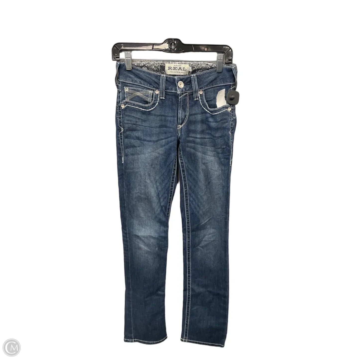 Jeans Straight By Ariat In Blue Denim, Size: 2