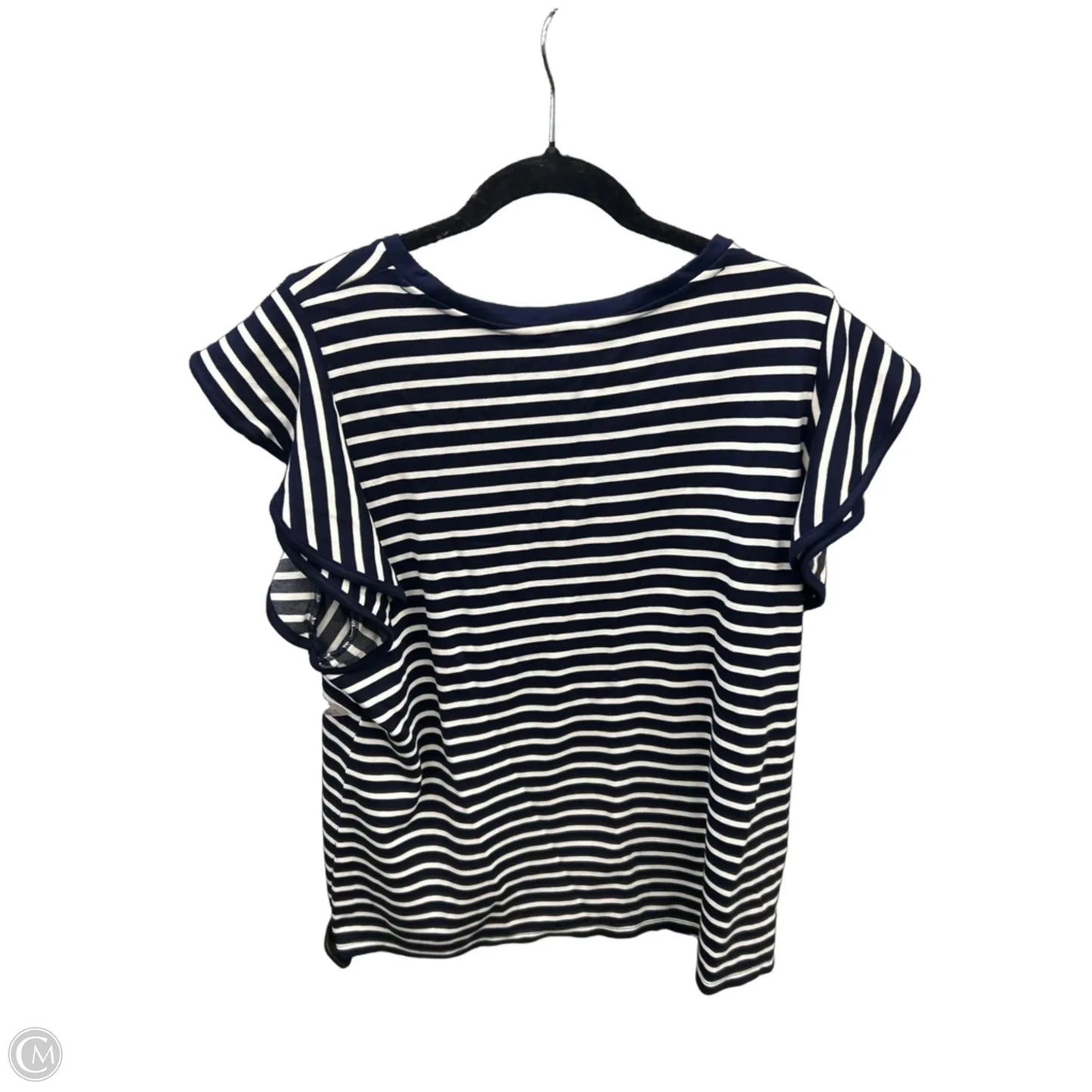 Top Short Sleeve By Anne Klein In Striped Pattern, Size: Xl
