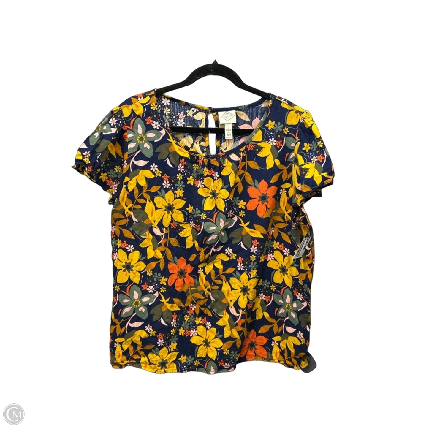 Top Short Sleeve By St Johns Bay In Navy, Size: L