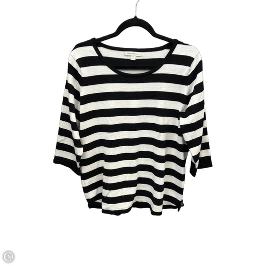 Top Long Sleeve By Studio Works In Striped Pattern, Size: Xl