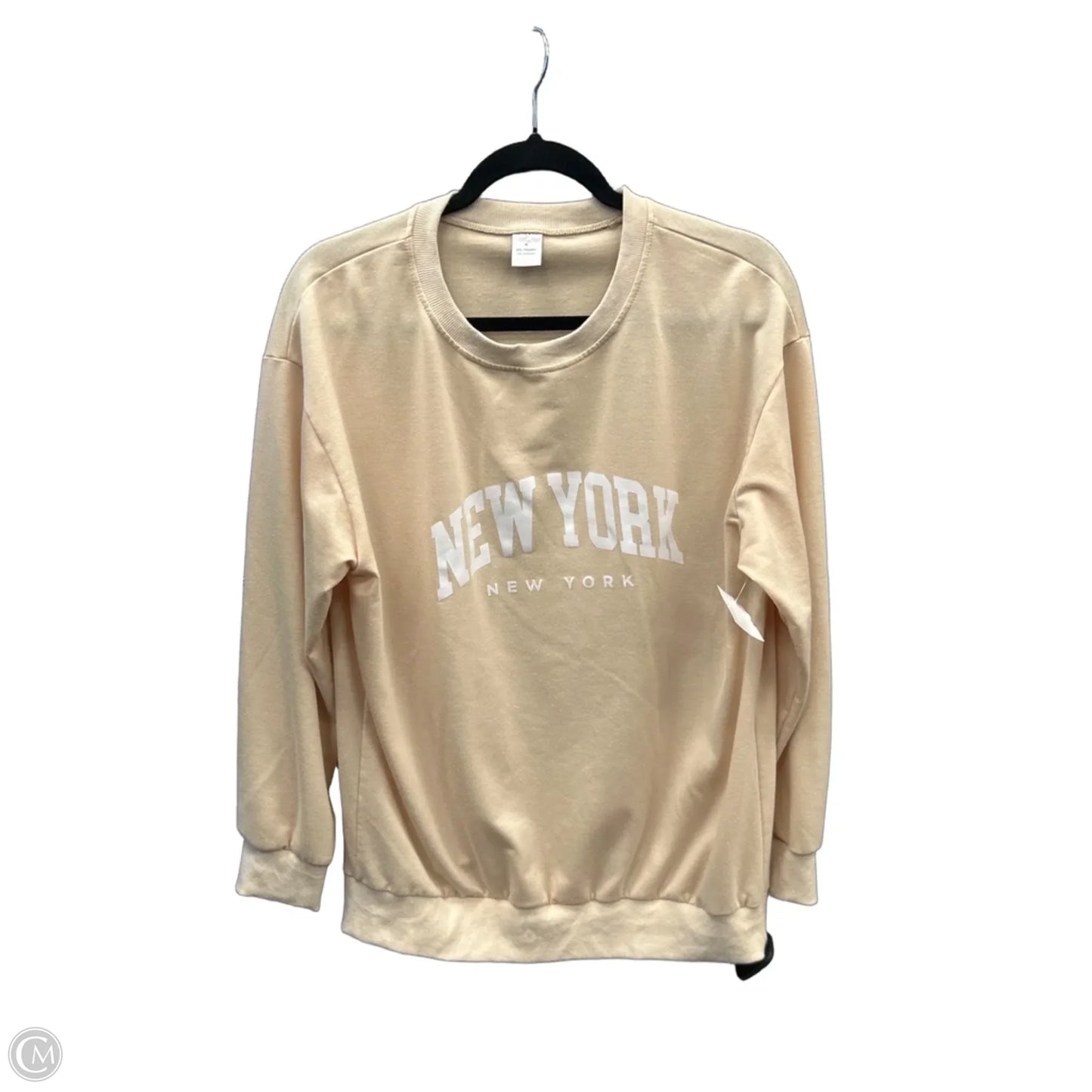 Top Long Sleeve By Clothes Mentor In Cream, Size: M