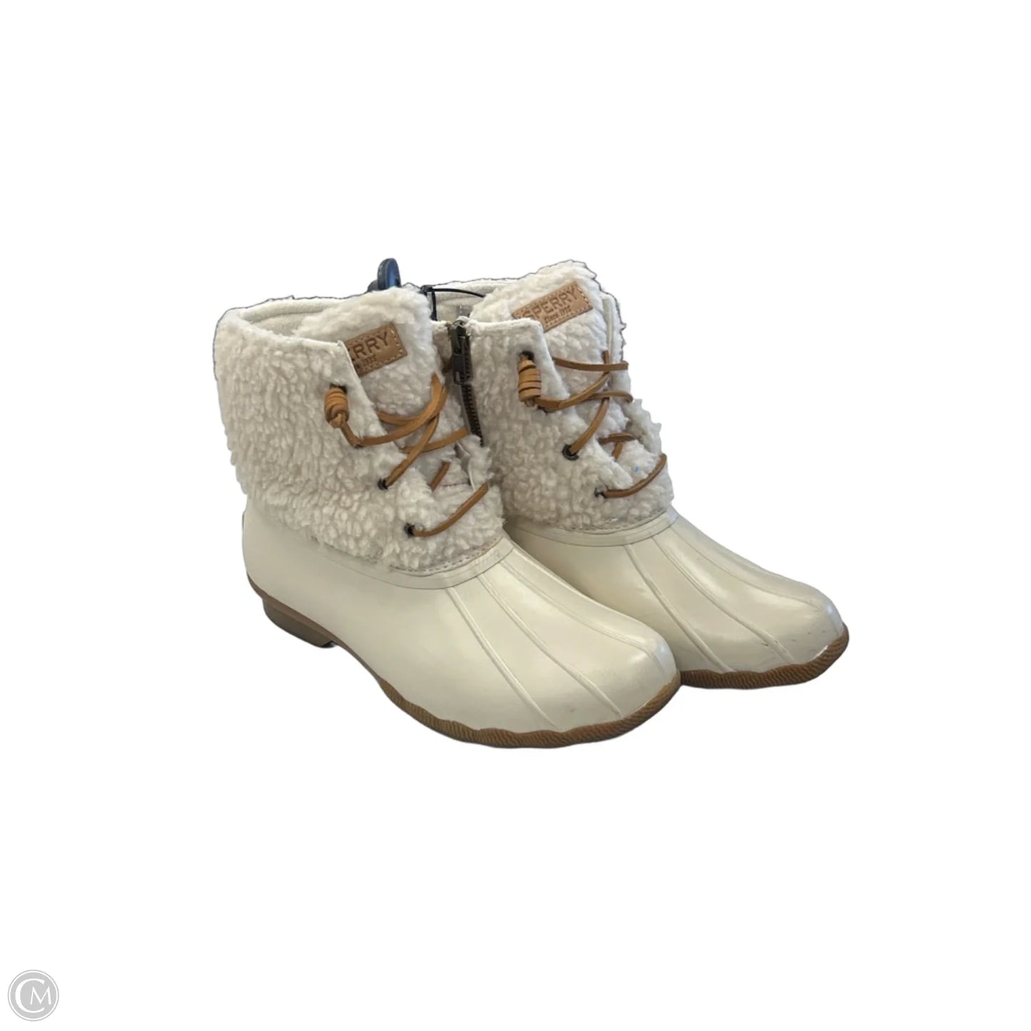 Boots Ankle Flats By Sperry In Cream, Size: 7.5