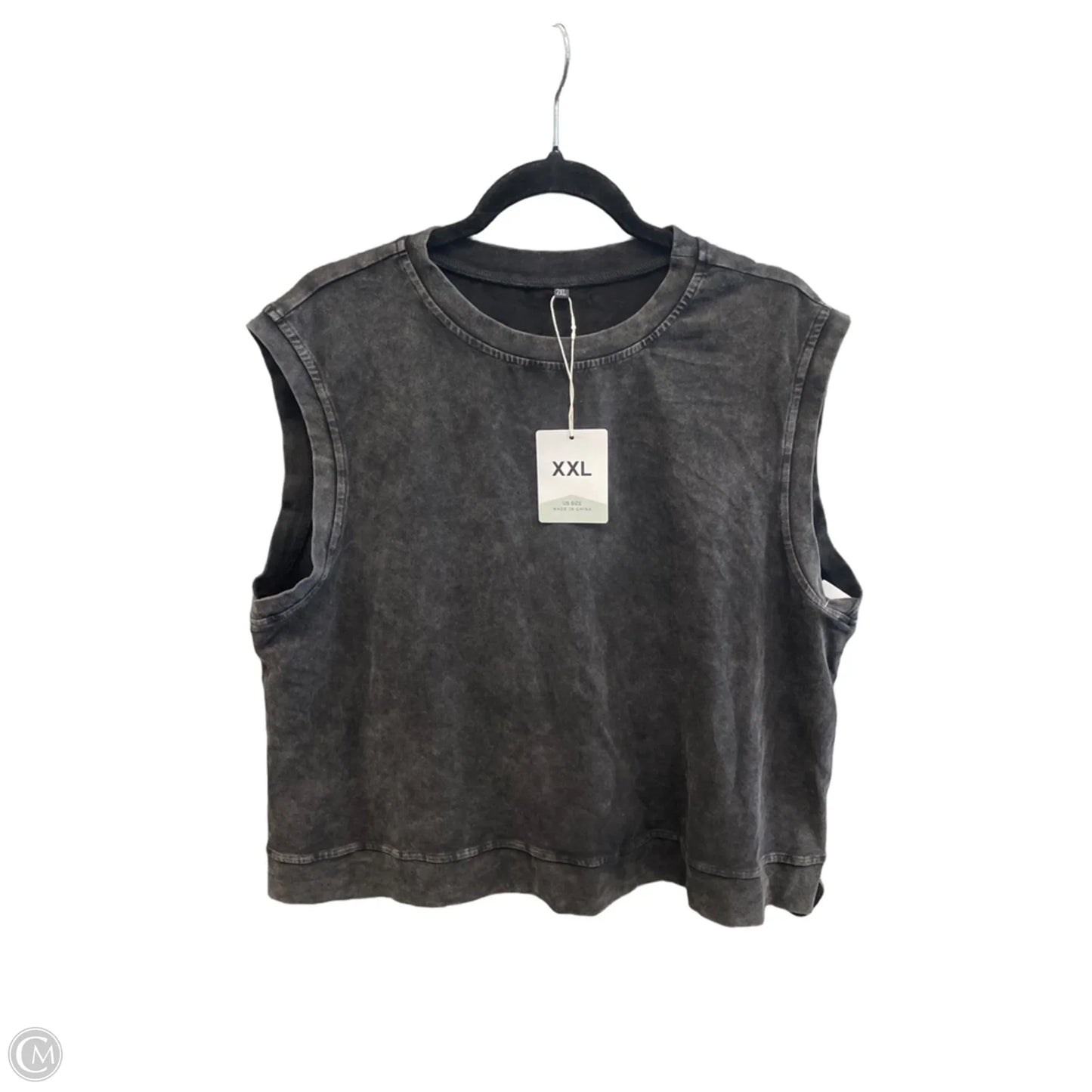 Top Short Sleeve By Clothes Mentor In Grey, Size: 2x
