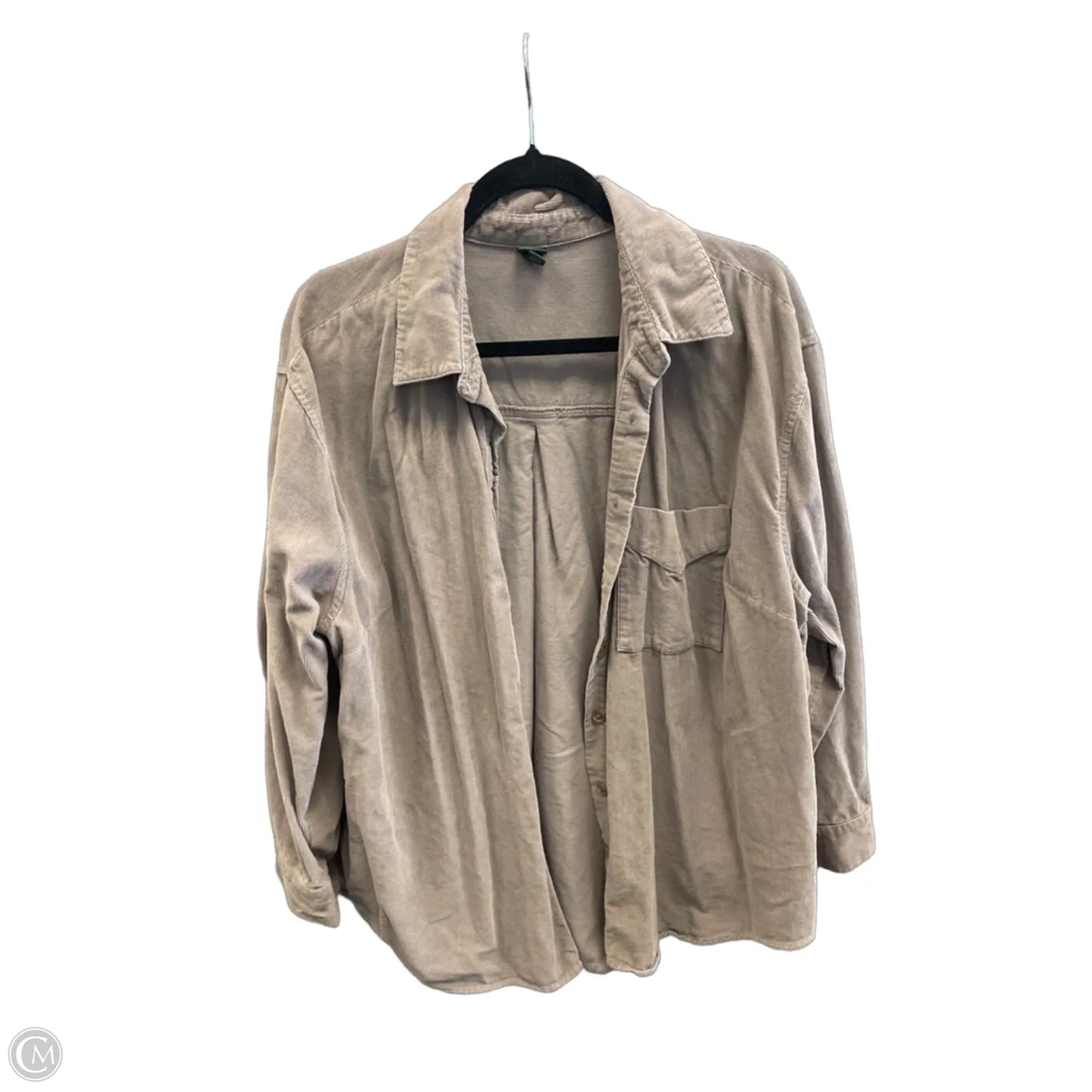 Jacket Shirt By Wild Fable In Grey, Size: Xxl