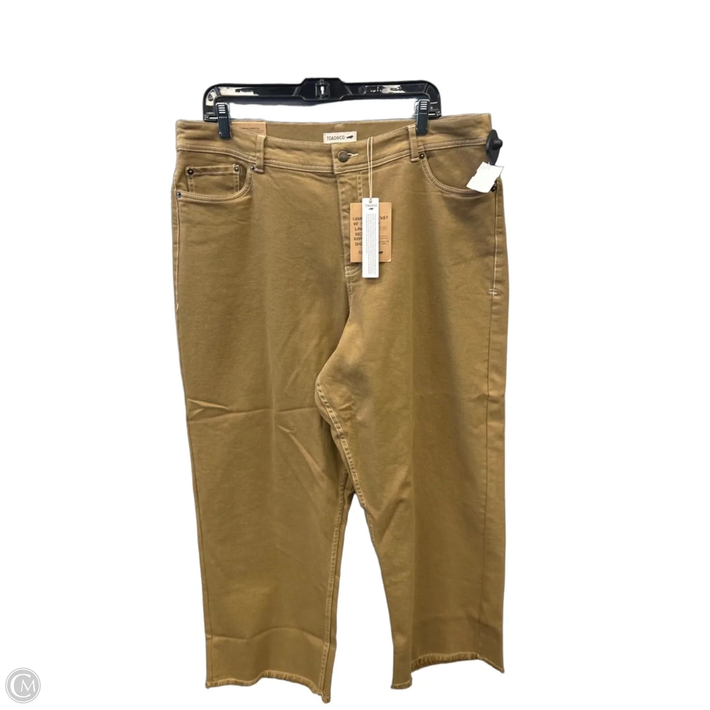 Jeans Straight By Toad & Co In Tan, Size: 18