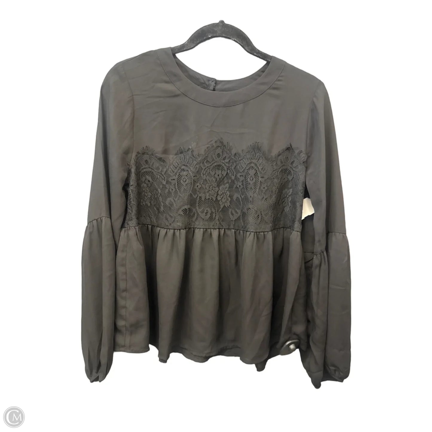 Top Long Sleeve By Halogen In Black, Size: M