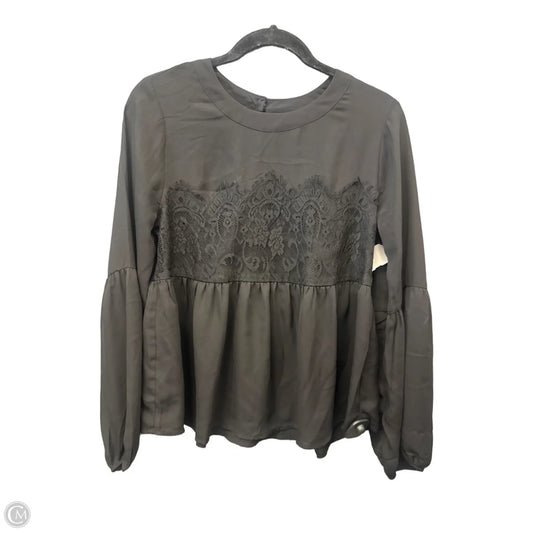 Top Long Sleeve By Halogen In Black, Size: M