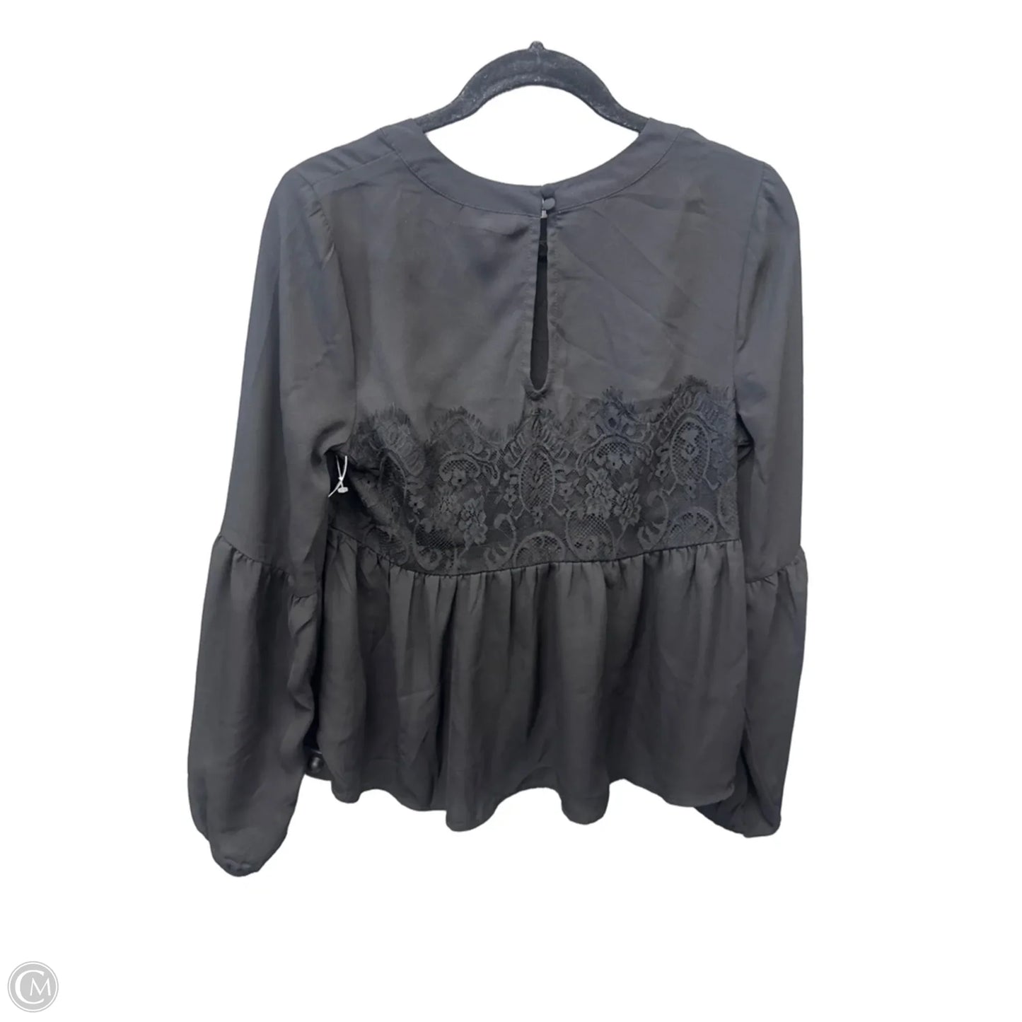 Top Long Sleeve By Halogen In Black, Size: M