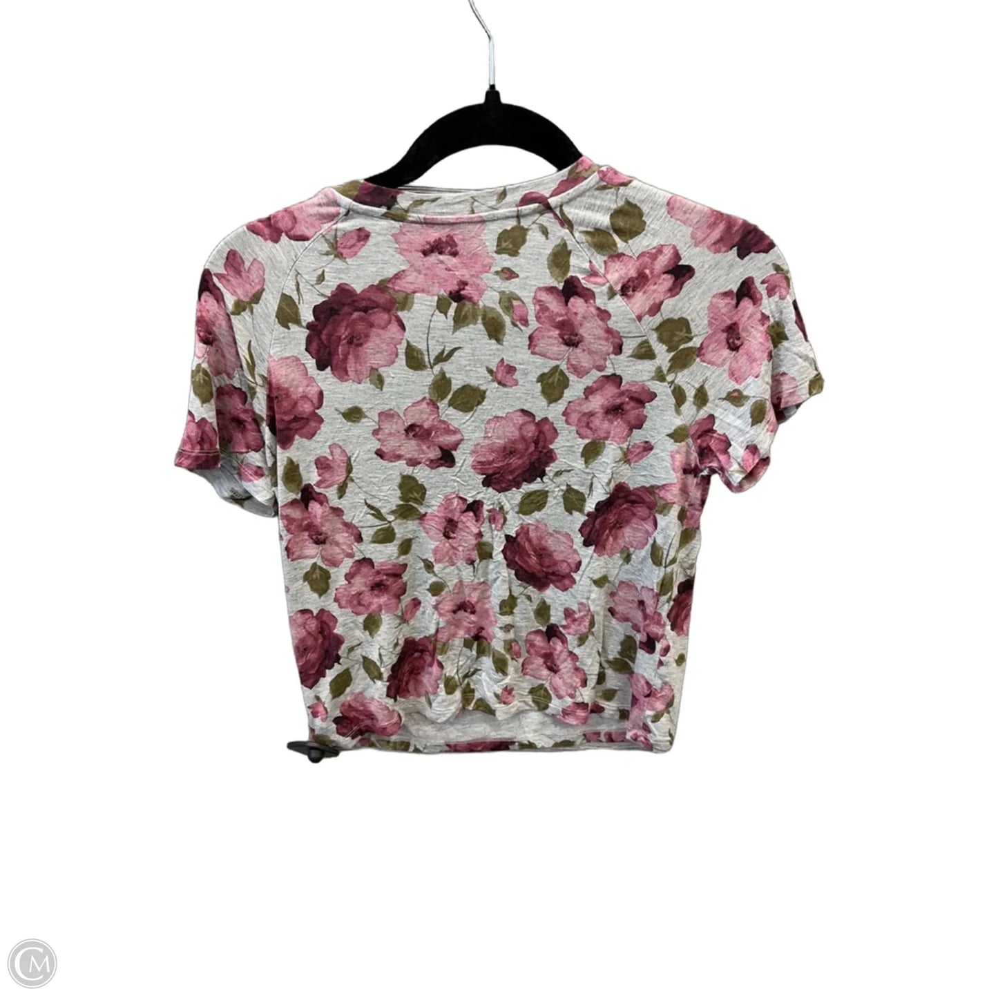 Top Short Sleeve By American Eagle In Floral Print, Size: S