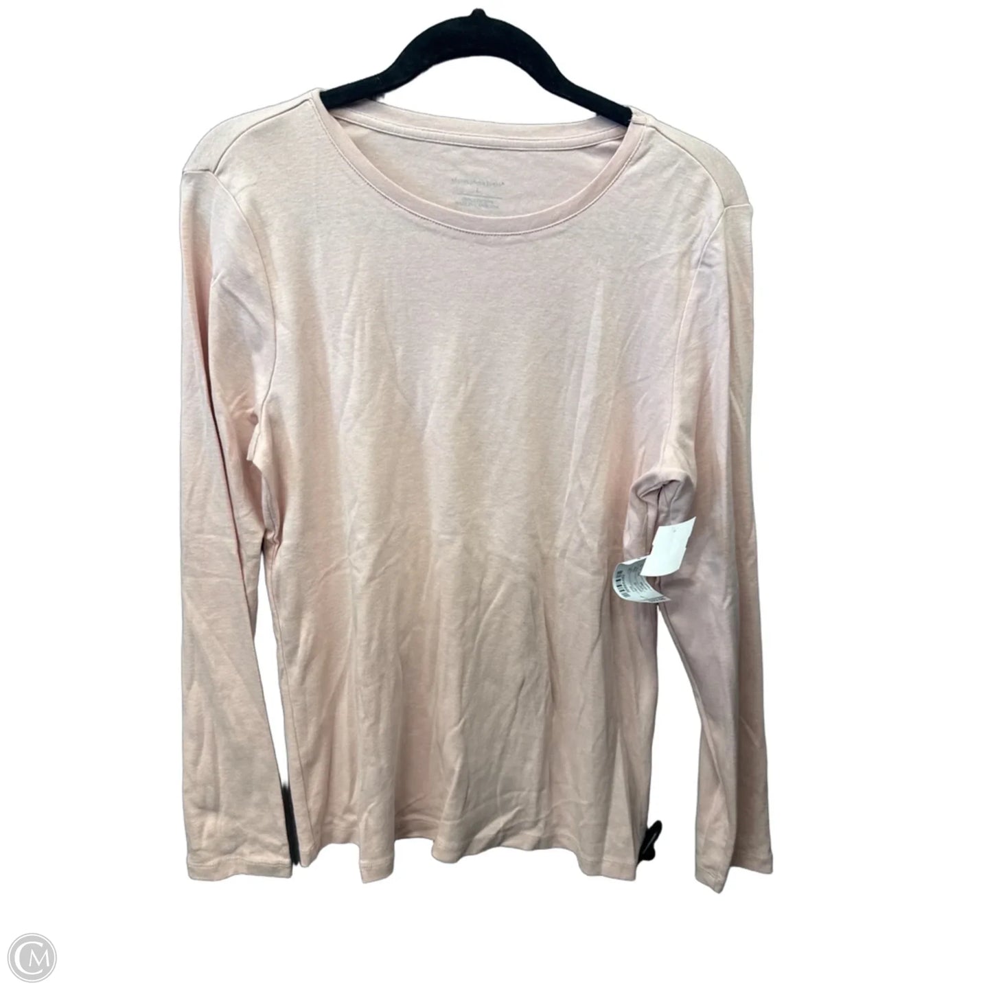 Top Long Sleeve Basic By Christopher And Banks In Pink, Size: L