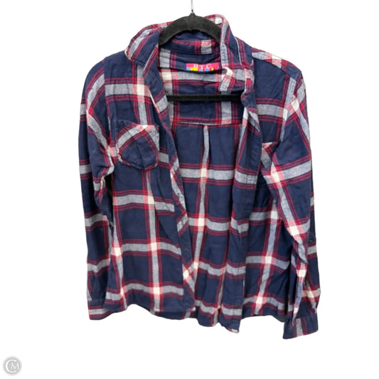 Top Long Sleeve By Clothes Mentor In Plaid Pattern, Size: M