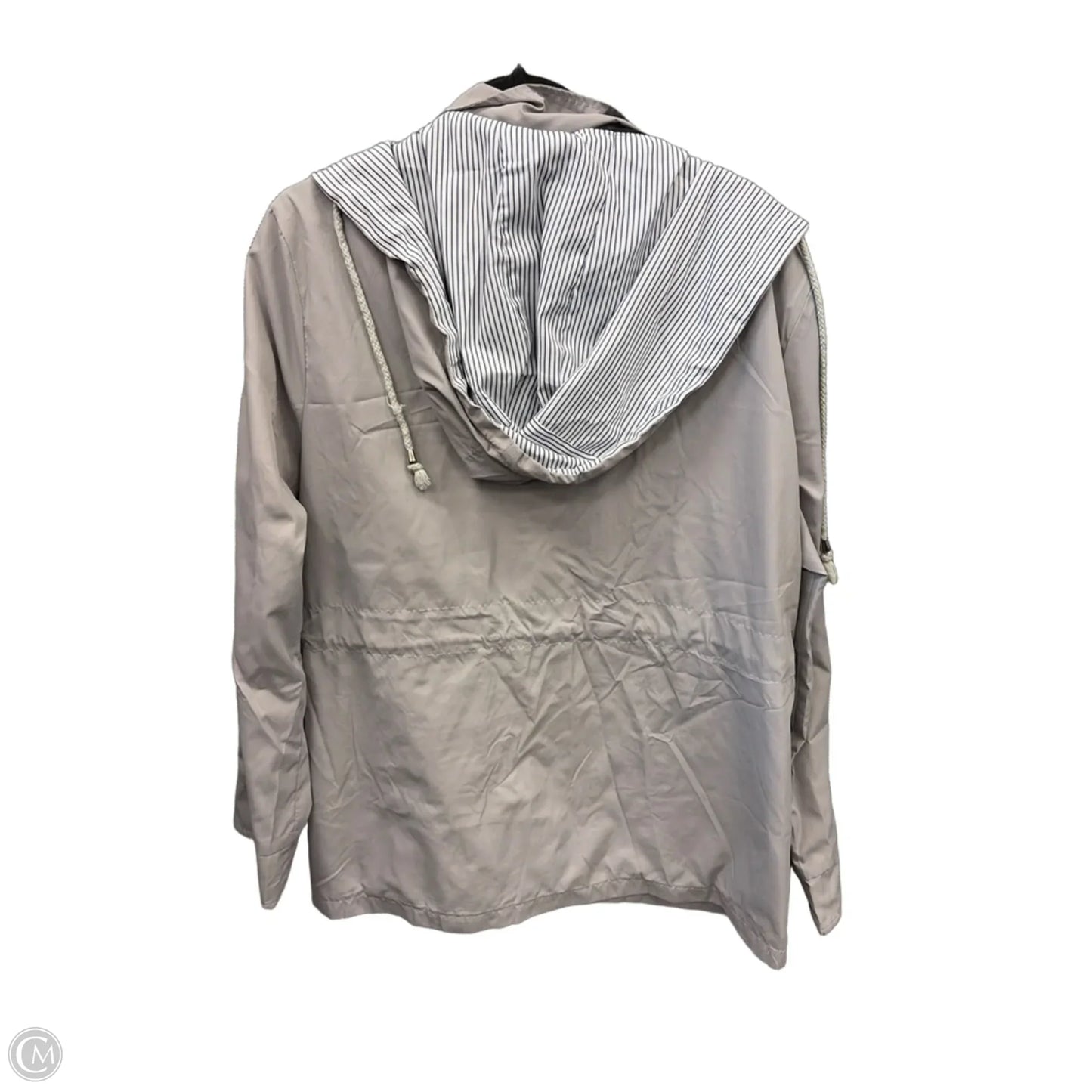 Jacket Windbreaker By Clothes Mentor In Grey, Size: L