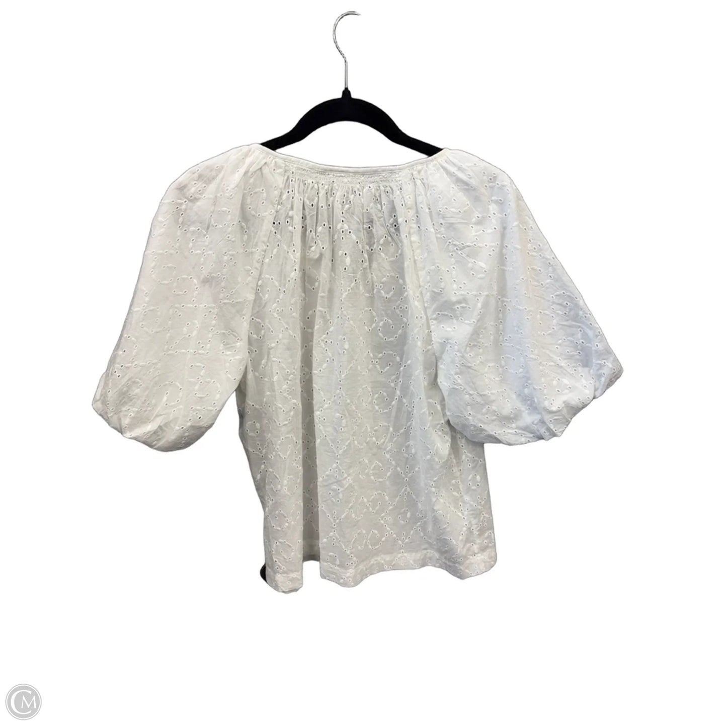 Blouse Short Sleeve By On 34th In White, Size: M