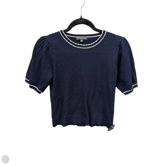 Sweater Short Sleeve By Adrianna Papell In Navy, Size: M