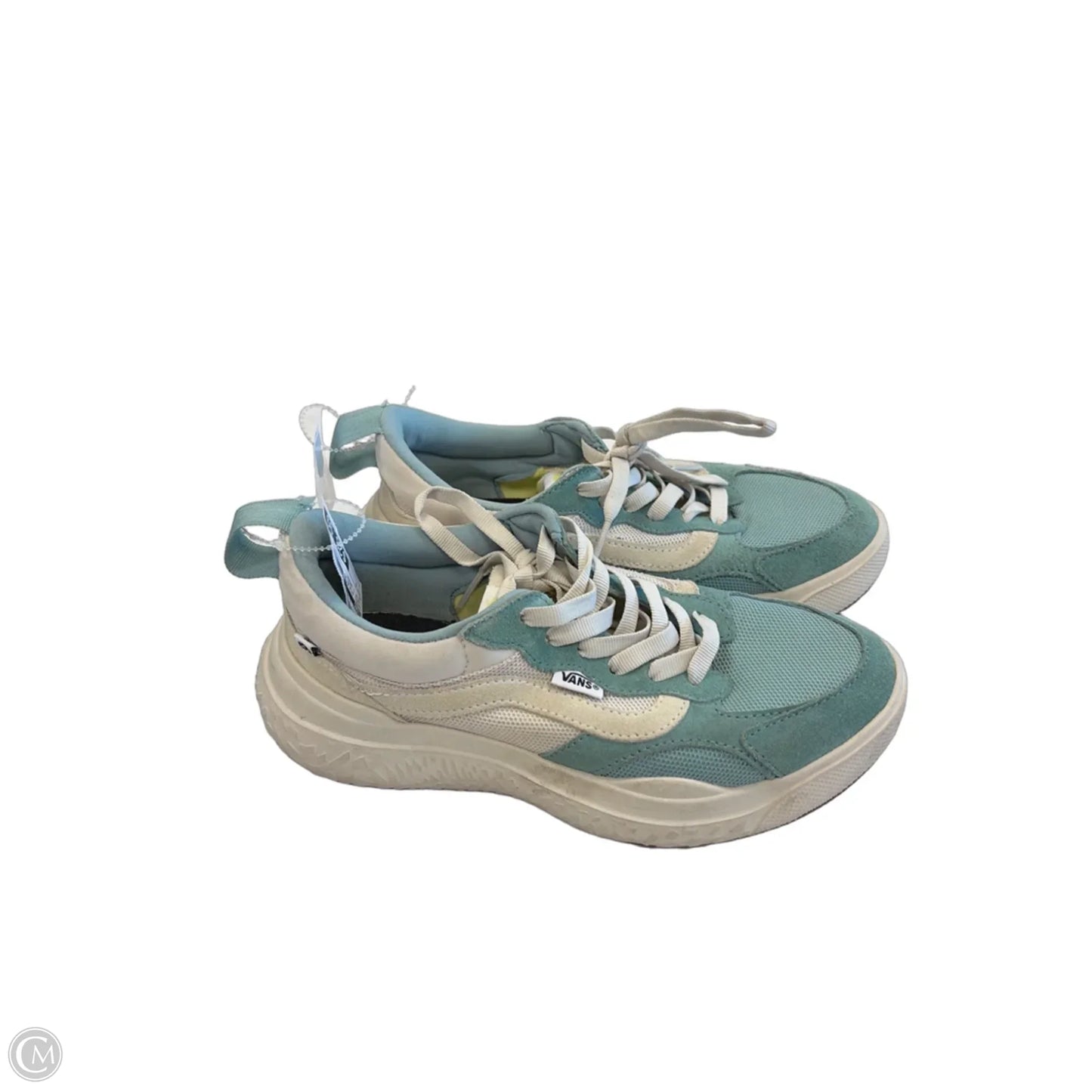 Shoes Athletic By Vans In Cream & Green, Size: 8