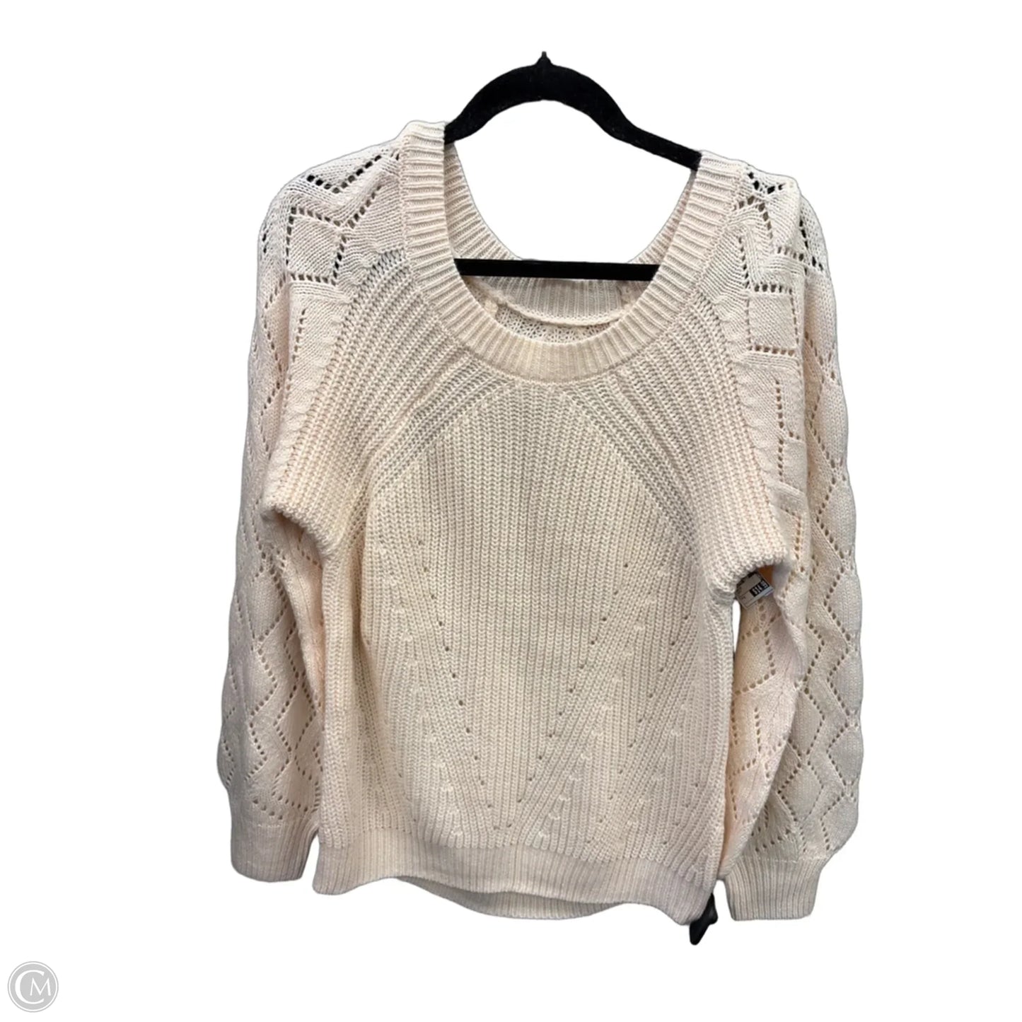 Sweater By Clothes Mentor In Cream, Size: M