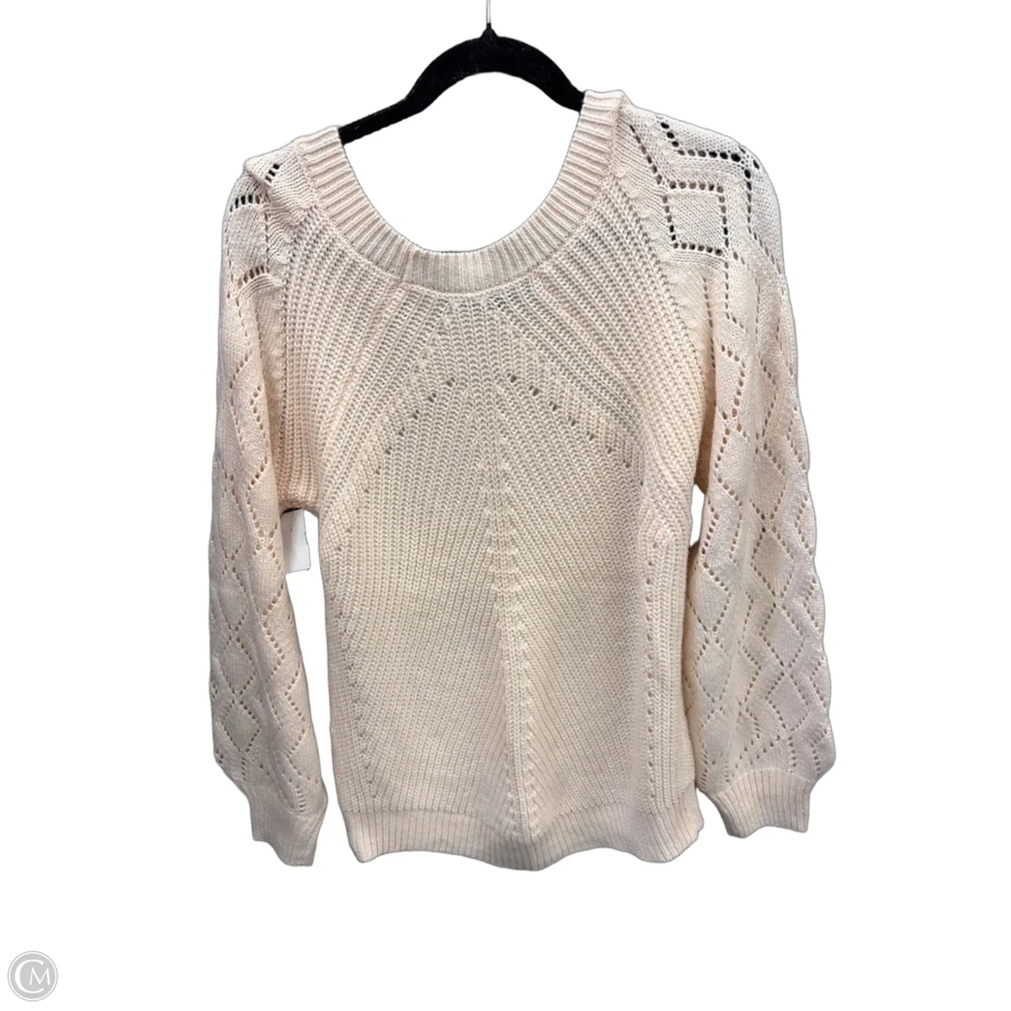 Sweater By Clothes Mentor In Cream, Size: M